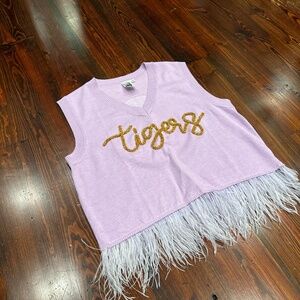 Queen of Sparkles Tiger sleeveless sweater